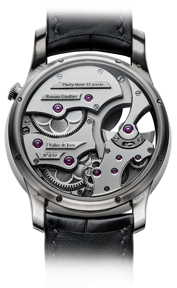 Platinum limited edition, Insight Micro-Rotor, Heritage Collection, Romain Gauthier