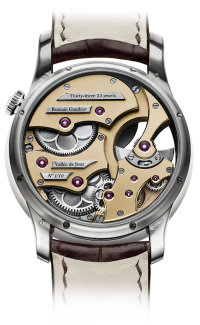 White gold - black enamel dial