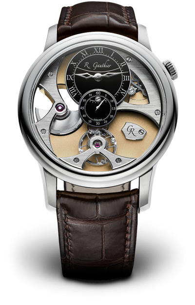 White gold - black enamel dial