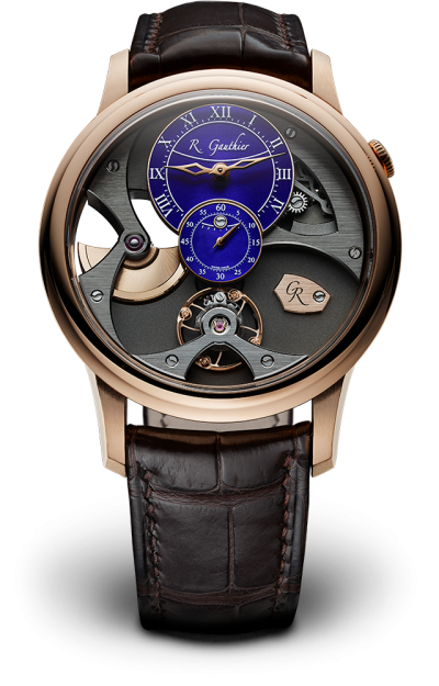 Red gold - blue enamel dial