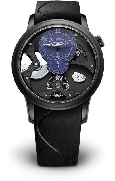 Black titanium - Blue enamel dial