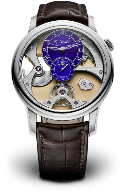 White gold - blue enamel dial