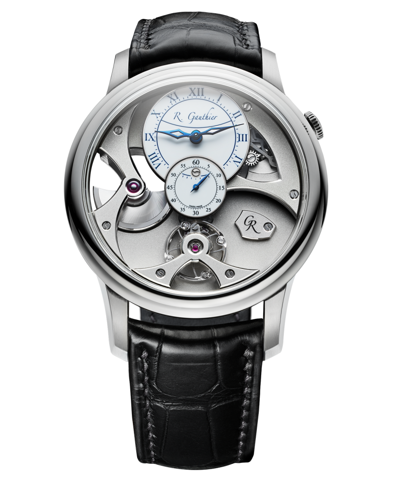 Romain Gauthier Romain Gauthier insight inisght micro rotor platinum   white enamel dial