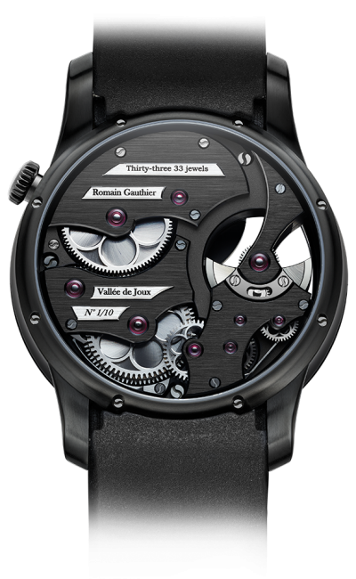 Black titanium - White enamel dial