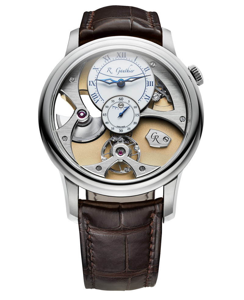 Romain Gauthier Romain Gauthier insight inisght micro rotor white gold   white enamel dial