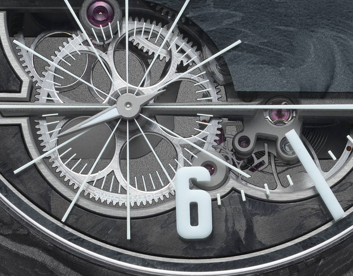 The seconds dial stars