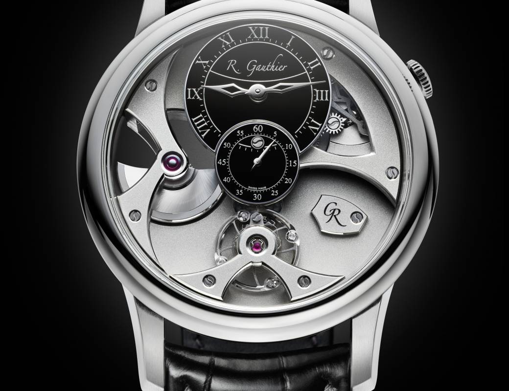 Romain Gauthier Insight Micro-Rotor platinum black enamel dial 1