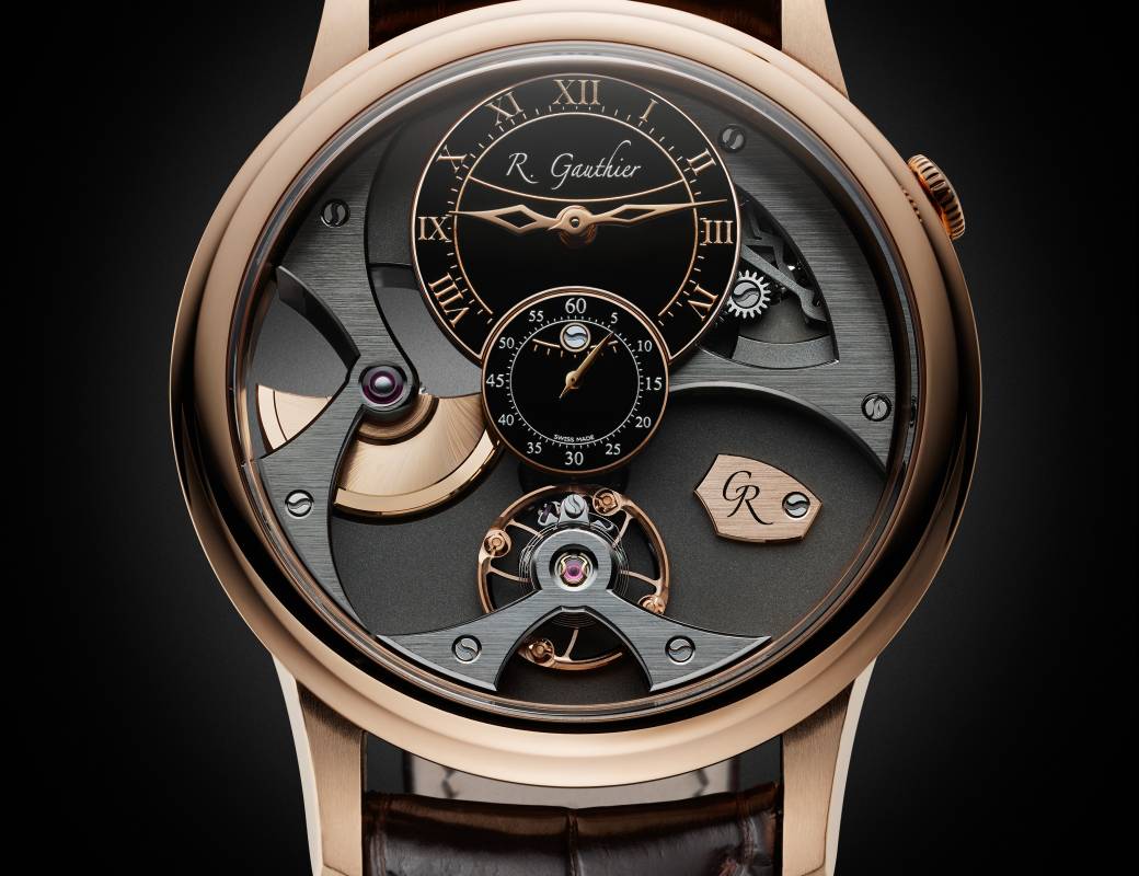 Romain Gauthier Insight Micro-Rotor red gold black enamel dial 1