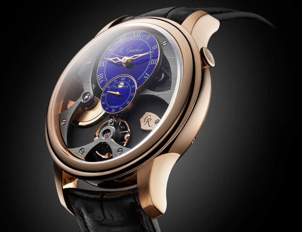 Romain Gauthier Insight Micro-Rotor red gold blue enamel dial 2