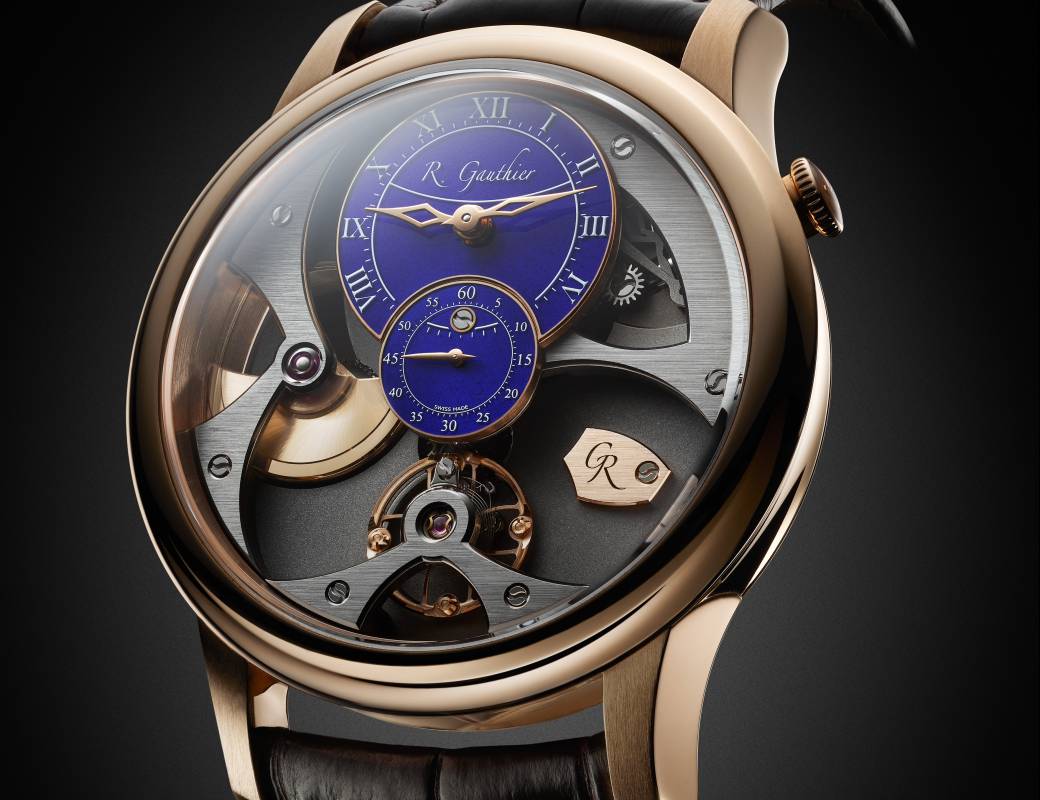 Romain Gauthier Insight Micro-Rotor red gold blue enamel dial 4