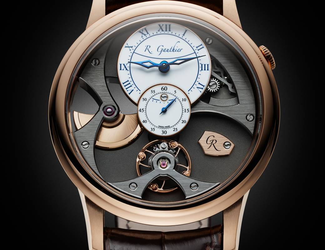 Romain Gauthier Insight Micro-Rotor red gold white enamel dial 1