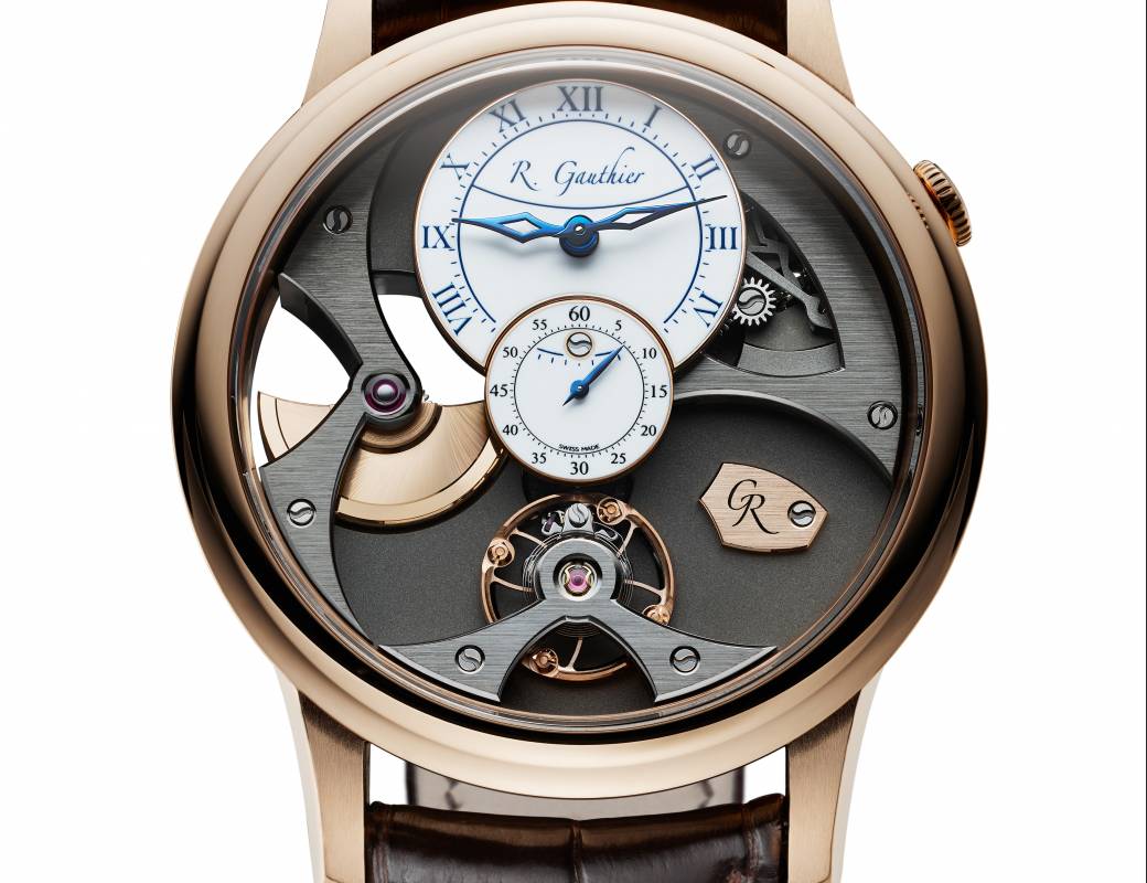 Romain Gauthier Insight Micro-Rotor red gold white enamel dial 4