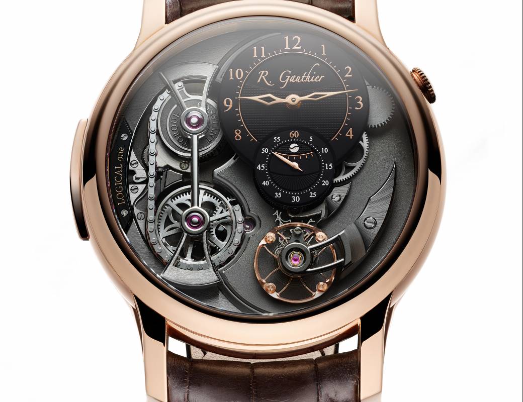 Romain Gauthier Logical One red gold clous de Paris dial 4
