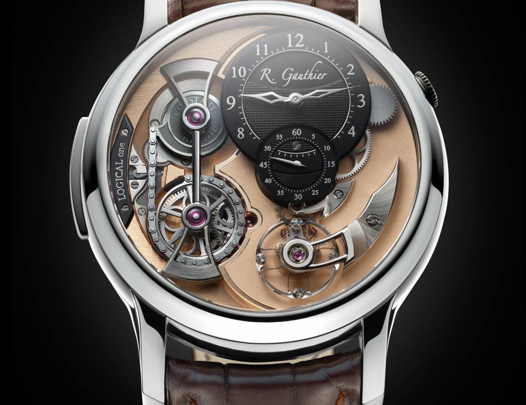 Romain Gauthier Logical One white gold clous de Paris dial 1