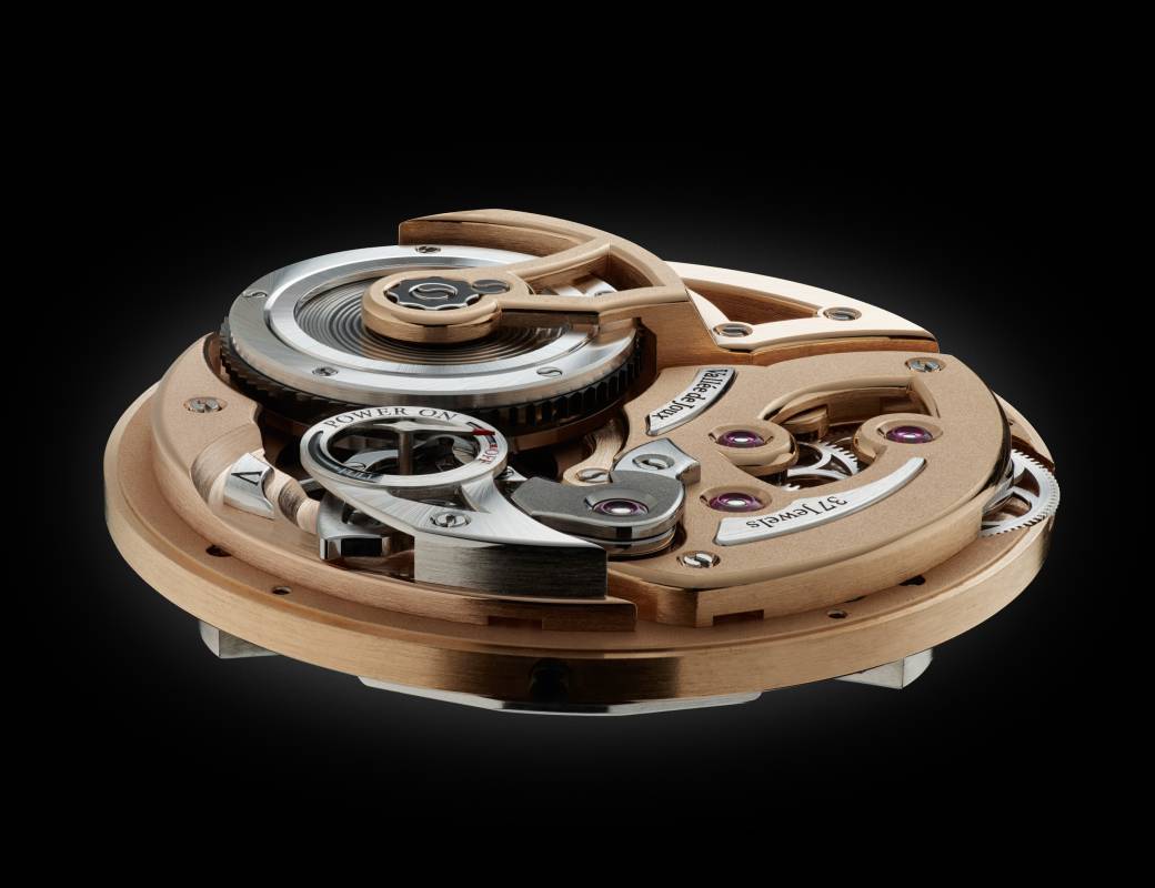 Romain Gauthier Logical One white gold white enamel dial movement close-up 10