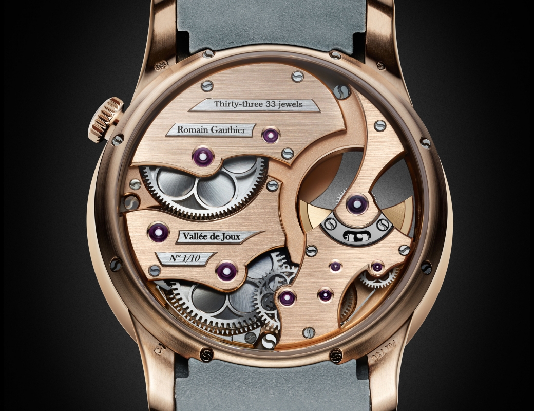 Romain_Gauthier_Insight_Micro-Rotor_Lady_red gold_black_dial_rubber_strap_2